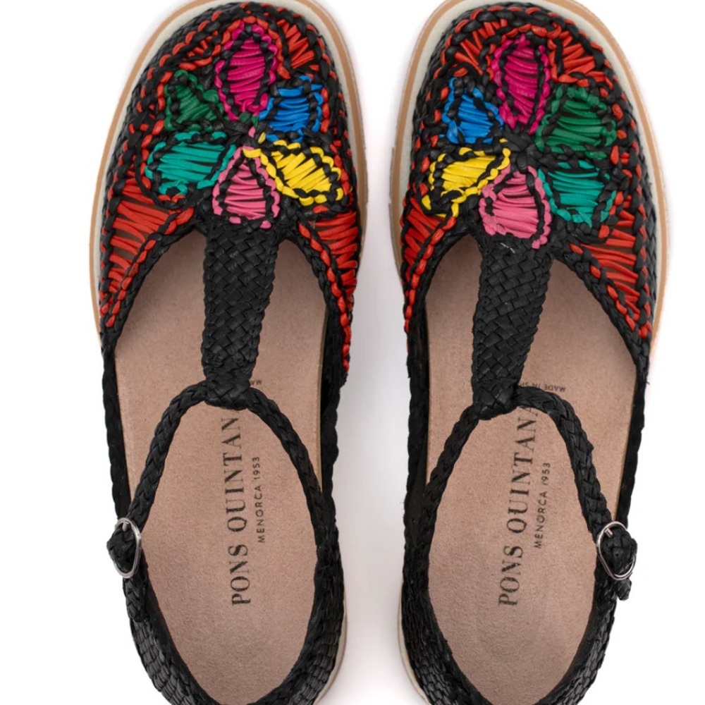 SANDALIA PLANA KERALA MULTI NEGRO Women's Multicolor Sandal